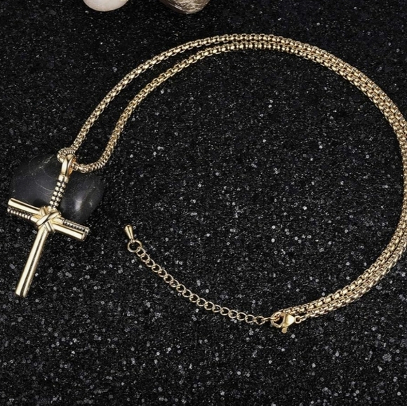 Rehoboth Baseball Bat Cross Pendant Necklace  With 24" Stainless Steel Chain - Picture 2 of 7